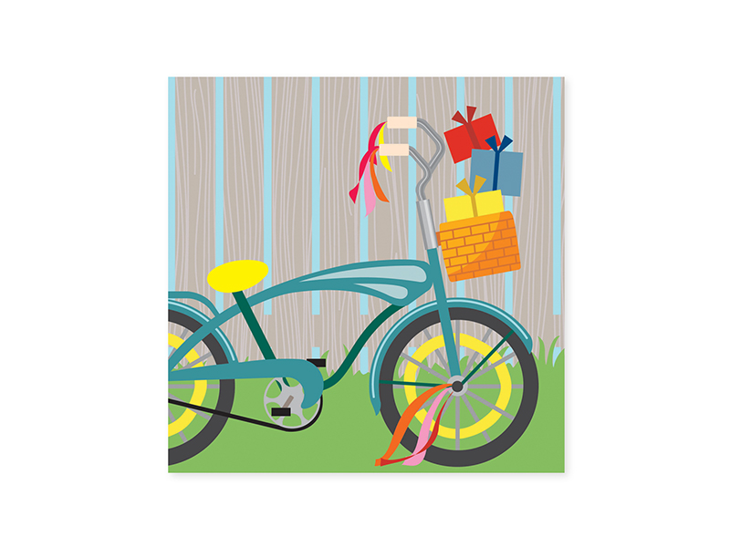 Cat and Cake Bike Ride 3D Pop-up Card by Up With Paper