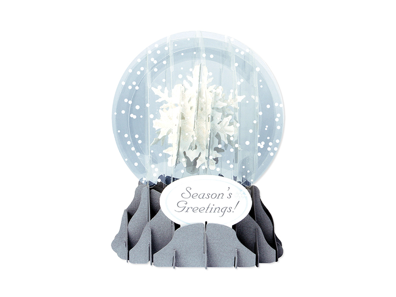 SLOTH 3D Pop Up Snow Globe Greetings Card UP-WP-EG-038 