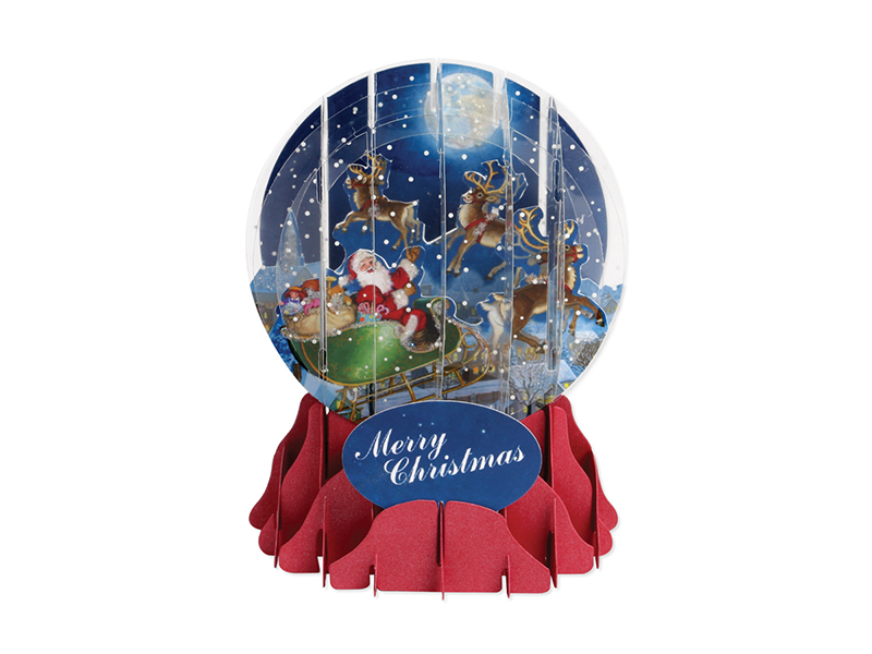 Moonlight sleigh Ride Mini Pop Up 3D Christmas Card by Upwithpaper 