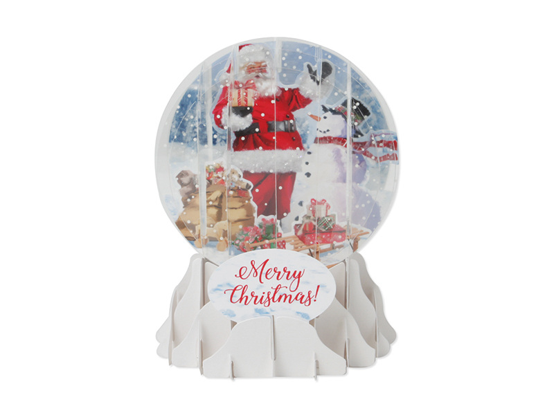UP-WP-EG-033 3D Pop Up Snow Globe Greetings Card GREAT OUTDOORS 